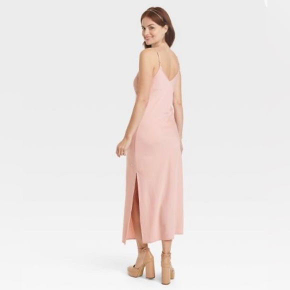 NWT A New Day™ Women's Maxi Slip Dress Dusty Pink Size L - Picture 2 of 4